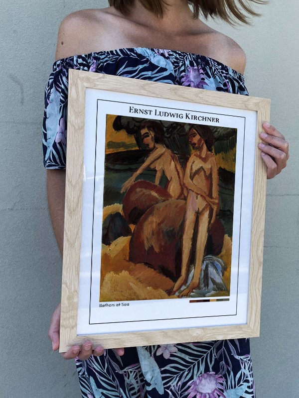 Ernst Ludwig Kirchner Bathers at Sea Poster