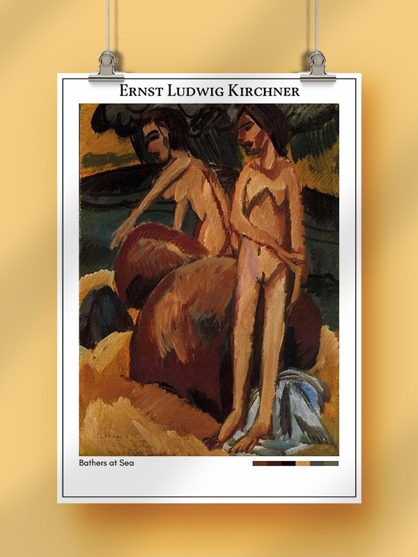 Ernst Ludwig Kirchner Bathers at Sea Poster