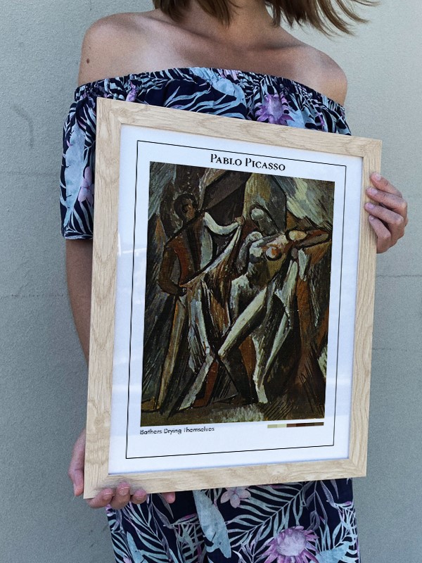 Pablo Picasso Bathers Drying Themselves Poster
