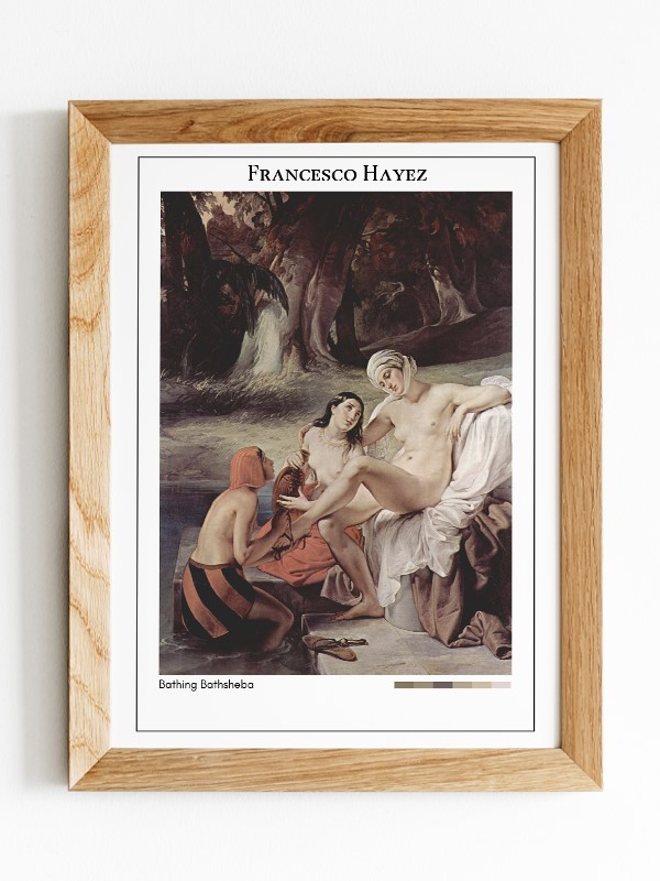 Francesco Hayez Bathing Bathsheba Poster