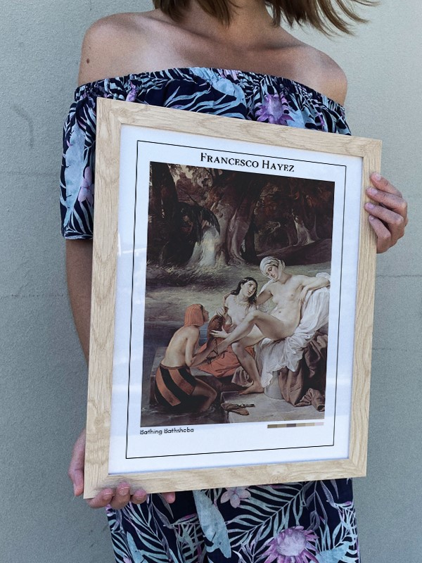 Francesco Hayez Bathing Bathsheba Poster