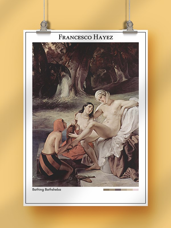 Francesco Hayez Bathing Bathsheba Poster