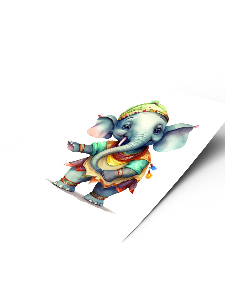 Bebek Fil Çocuk Odası Duvar Poster, Bebek Odası, Dekoratif Poster Çerçevesiz