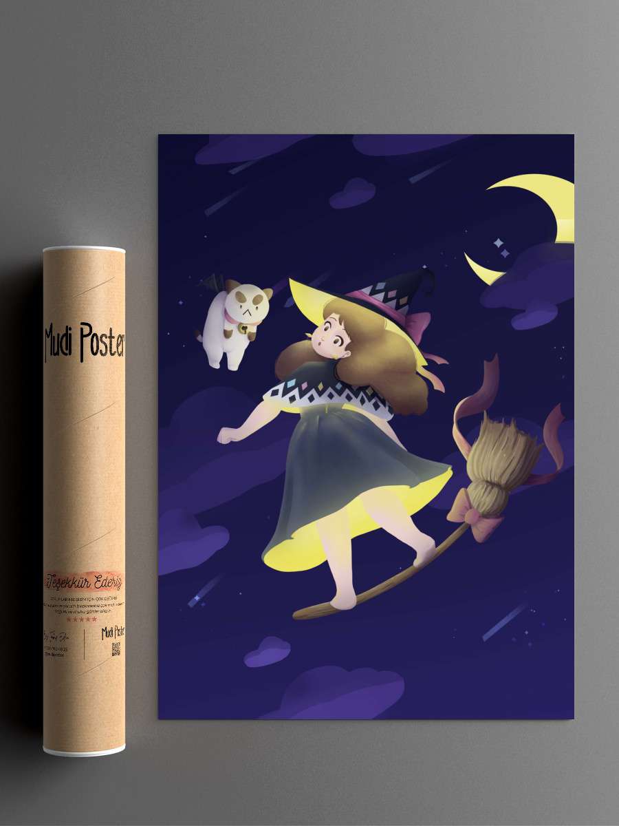 Bee and the Puppy witch Anime Poster Çerçevesiz Yüksek Kalite Anime Duvar Poster