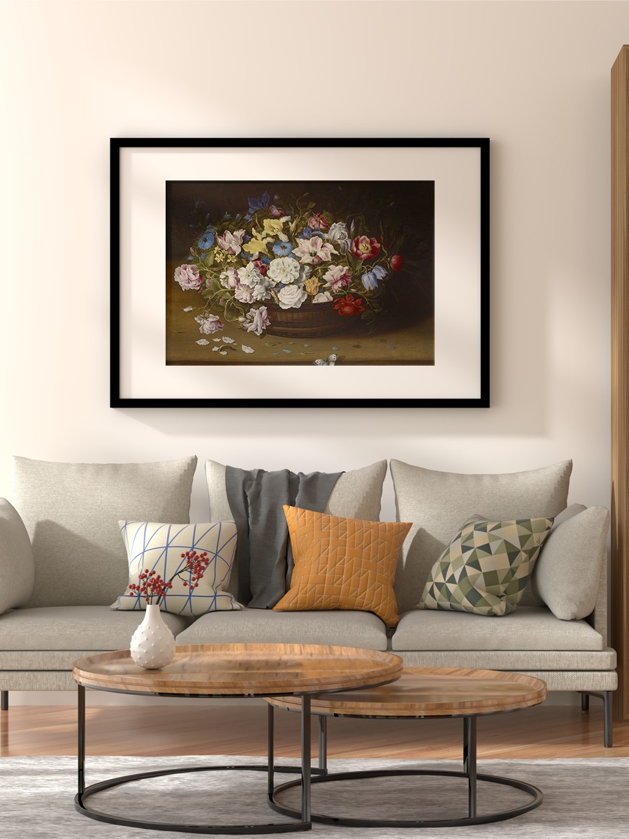 Beert Basket of Flowers Tablo Sanatsal Ünlü Ressam Poster Çerçevesiz Yüksek Kalite Poster