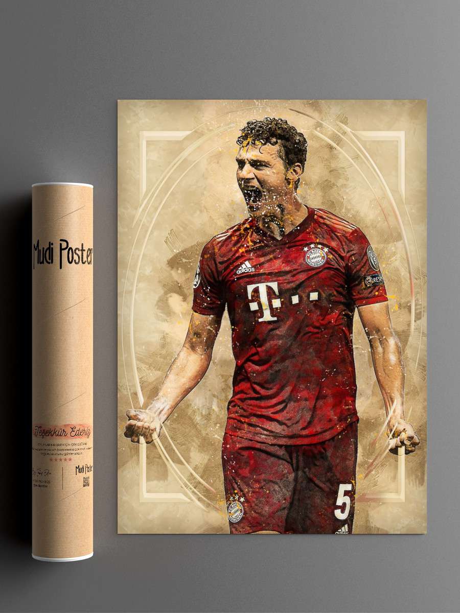 Benjamin Pavard Futbol Poster Çerçevesiz Yüksek Kalite Futbolcu Duvar Poster