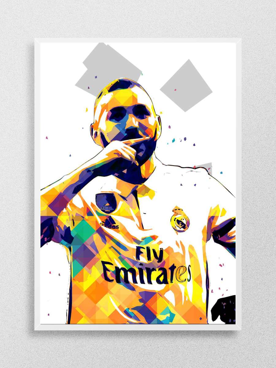 Benzema Futbol Poster Çerçevesiz Yüksek Kalite Futbolcu Duvar Poster - En İyi Fiyatlarla