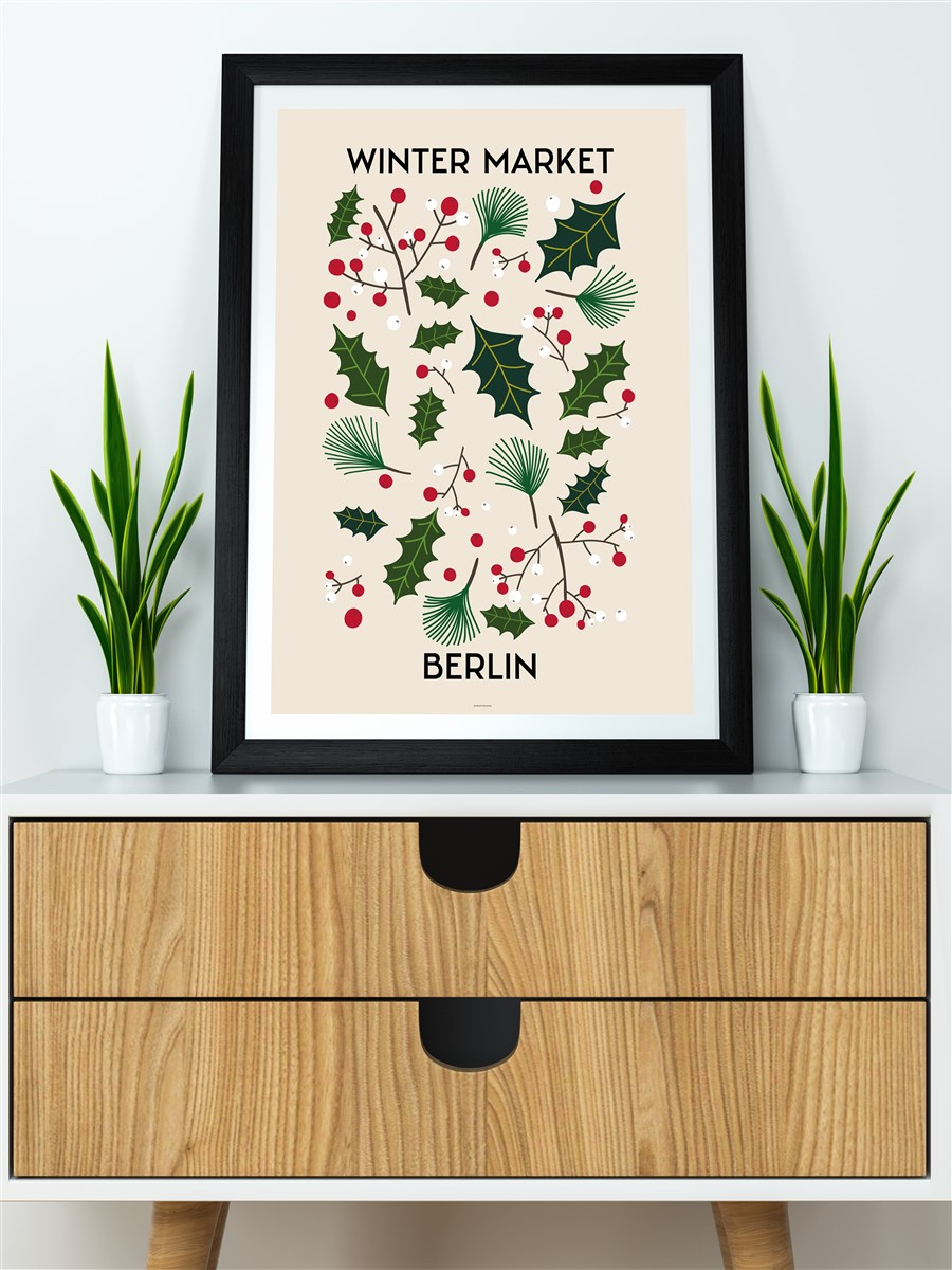 Berlin Soyut Modern Poster Çerçevesiz Duvar Tablosu Sanatsal Poster
