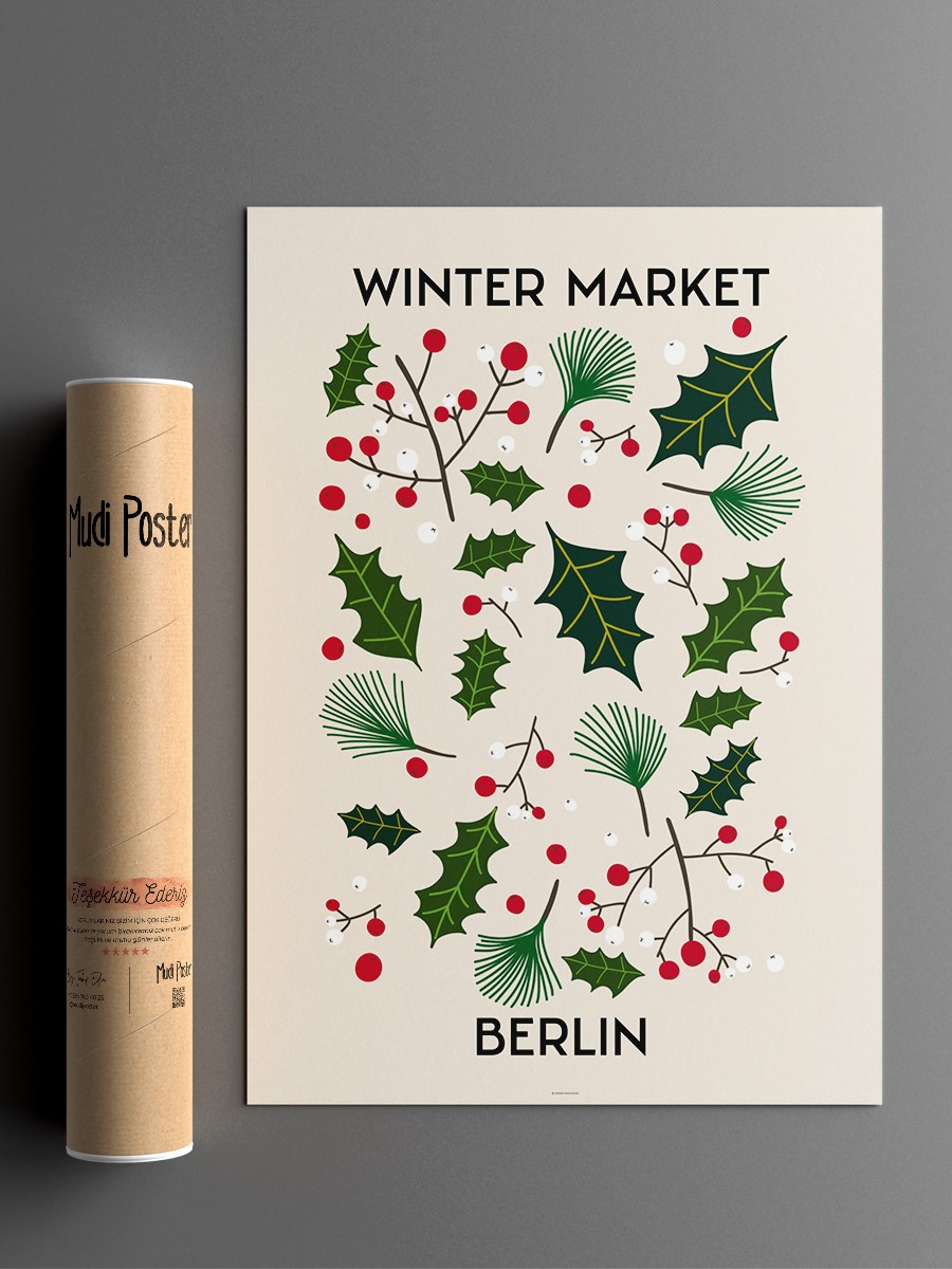 Berlin Soyut Modern Poster Çerçevesiz Duvar Tablosu Sanatsal Poster