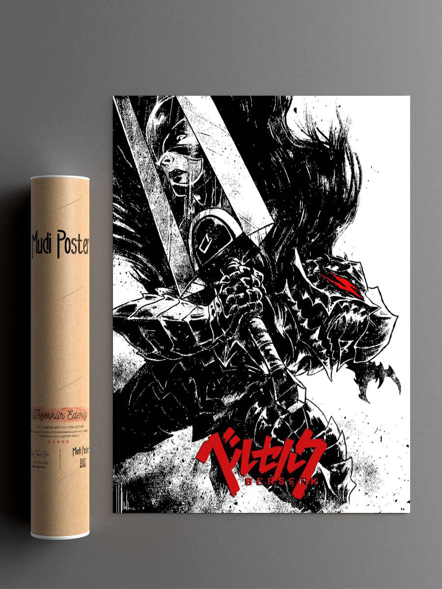 Berserk guts Anime Poster Çerçevesiz Yüksek Kalite Anime Duvar Poster