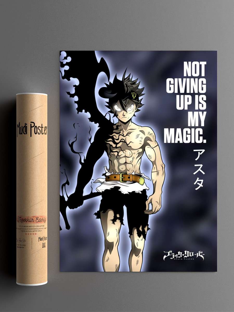 Best Anime Quotes Asta Anime Poster Çerçevesiz Yüksek Kalite Anime Duvar Poster