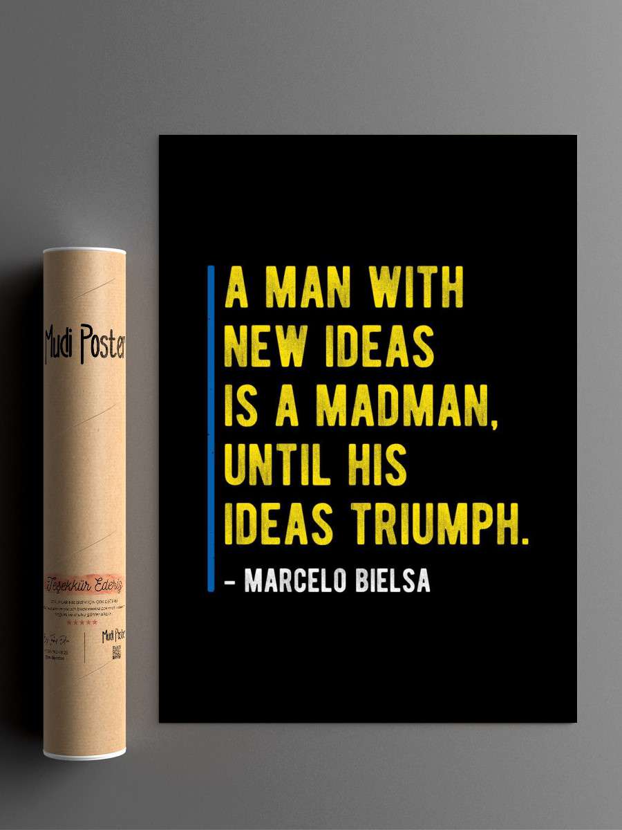 Bielsa Quote Futbol Poster Çerçevesiz Yüksek Kalite Futbolcu Duvar Poster