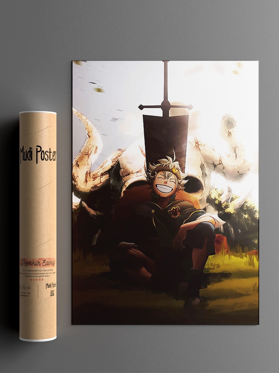 Black Clover Poster, Çerçevesiz Tv Film Poster