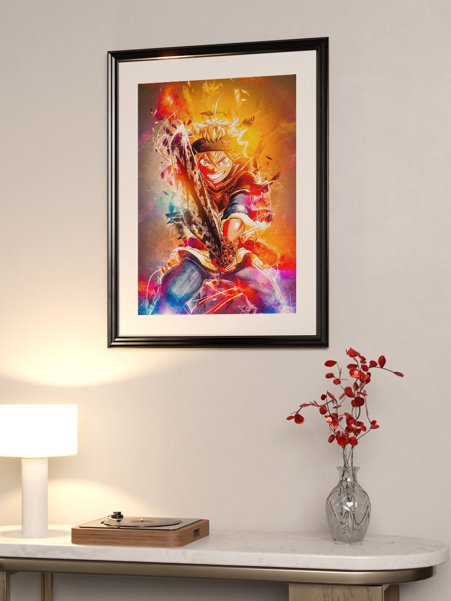 Black Clover Asta Poster, Çerçevesiz Tv Film Poster