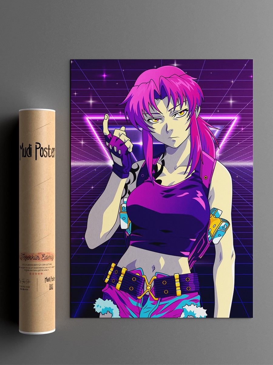 black lagoon anime revy Anime Poster Çerçevesiz Yüksek Kalite Anime Duvar Poster