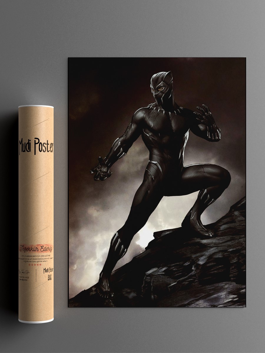 Black Panther Poster, Çerçevesiz Tv Film Poster