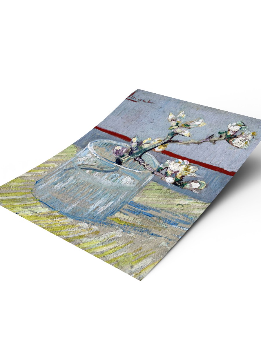 Blossoming Almond Branch Tablo Sanatsal Ünlü Ressam Poster Çerçevesiz Yüksek Kalite Poster