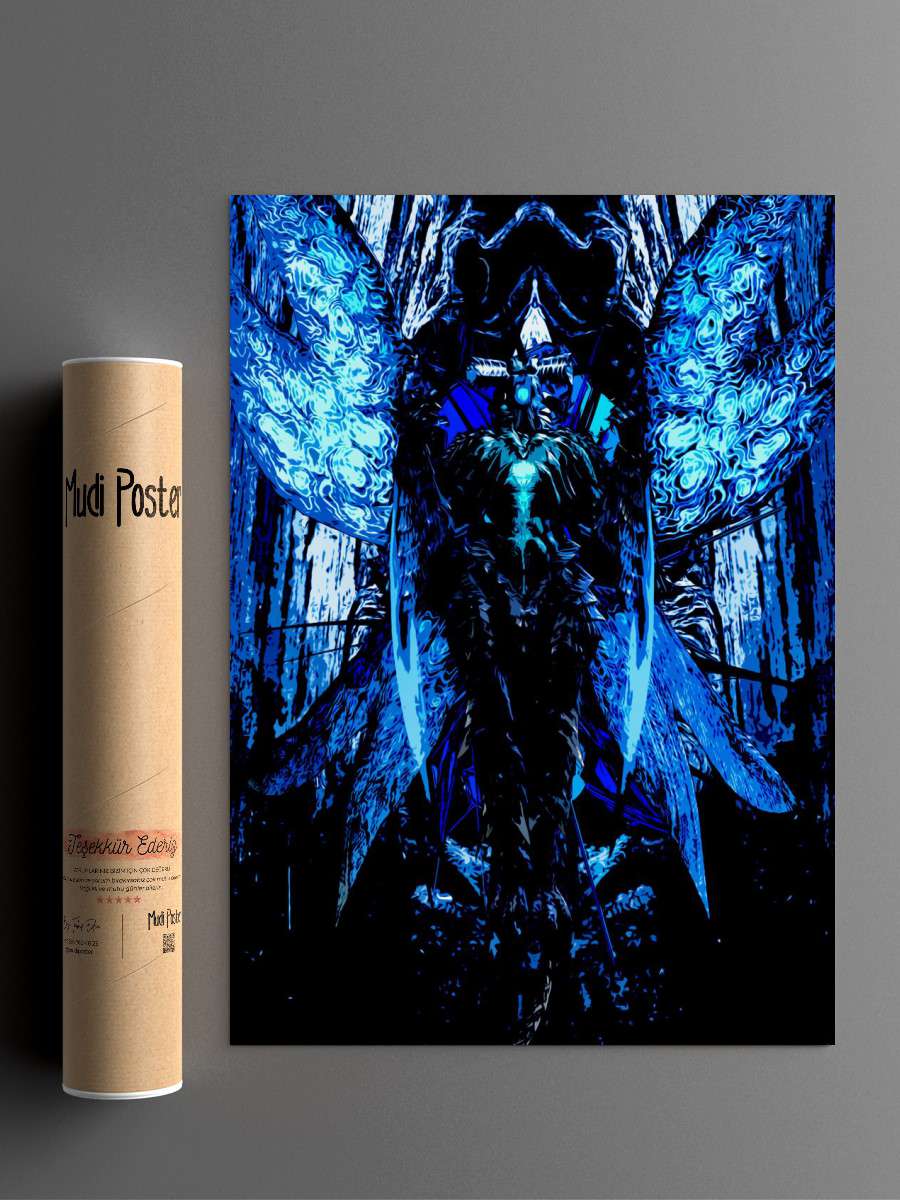 Blue Suprem Demon Anime Poster Çerçevesiz Yüksek Kalite Anime Duvar Poster