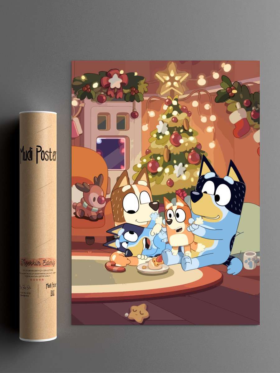 bluey Anime Poster Çerçevesiz Yüksek Kalite Anime Duvar Poster