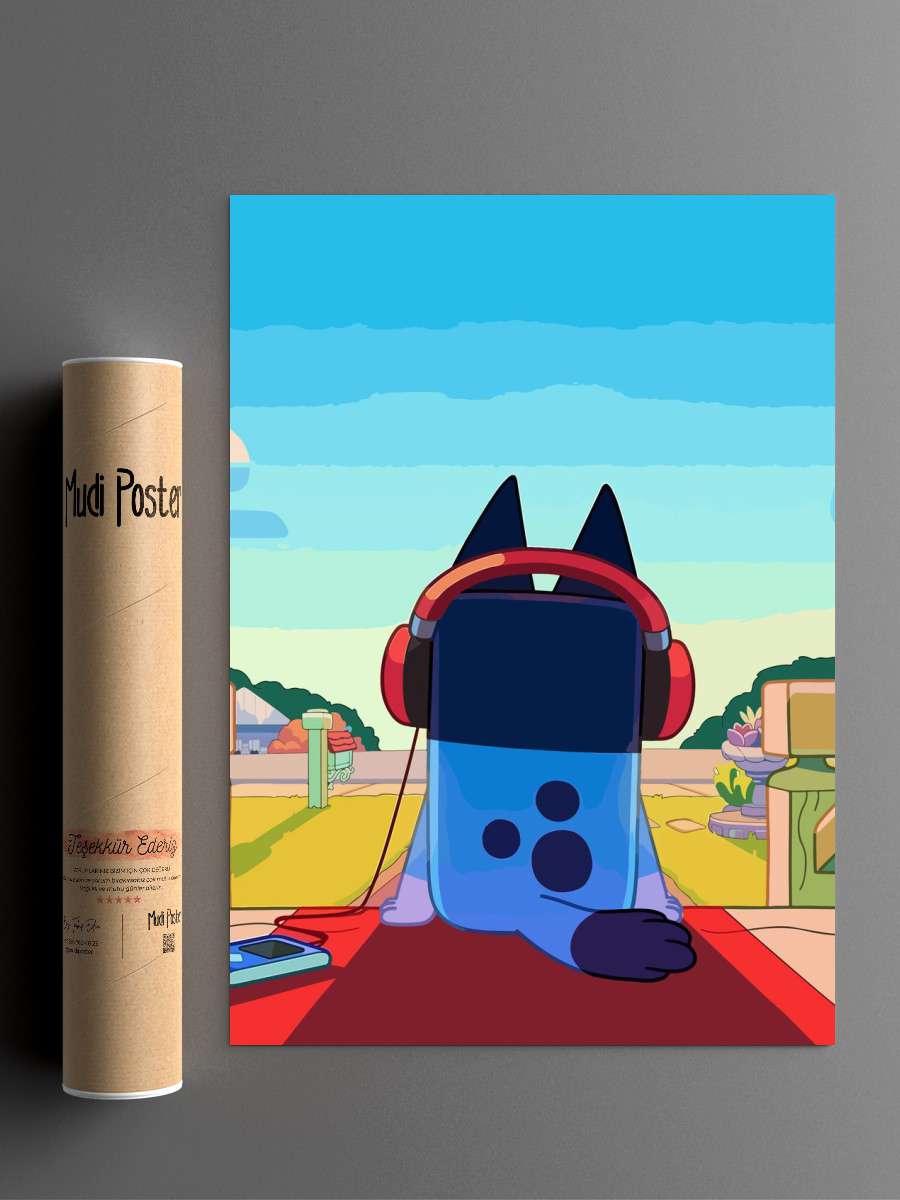 bluey Anime Poster Çerçevesiz Yüksek Kalite Anime Duvar Poster
