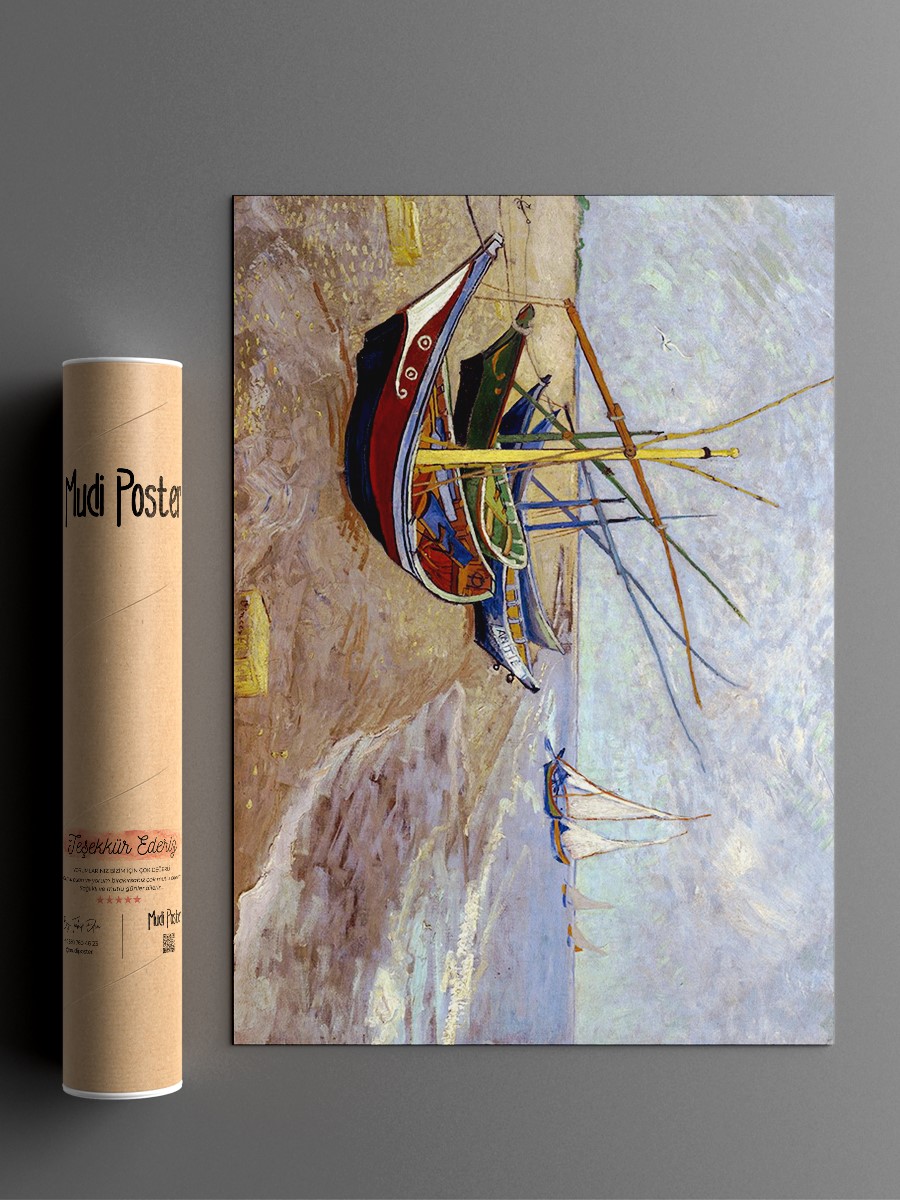 Boats in Saintes Maries Tablo Sanatsal Ünlü Ressam Poster Çerçevesiz Yüksek Kalite Poster