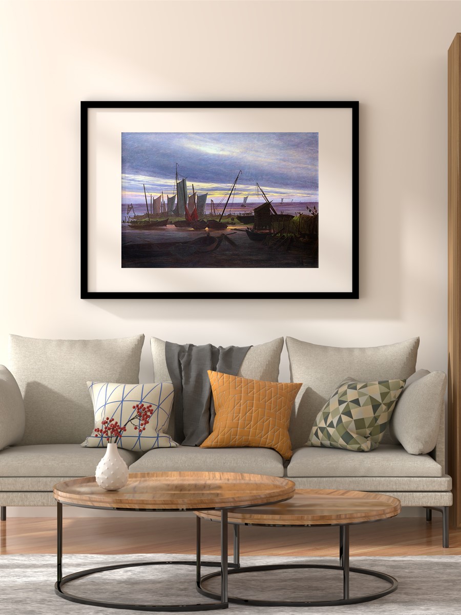 Boats in the Harbor Tablo Sanatsal Ünlü Ressam Poster Çerçevesiz Yüksek Kalite Poster