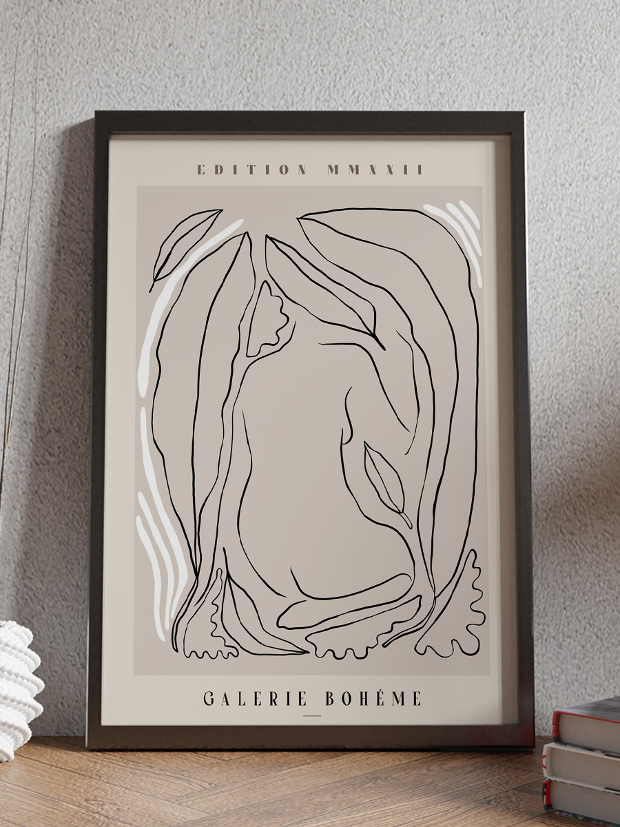 Bohem Çizgili Modern Poster Çerçevesiz Duvar Tablosu Sanatsal Poster
