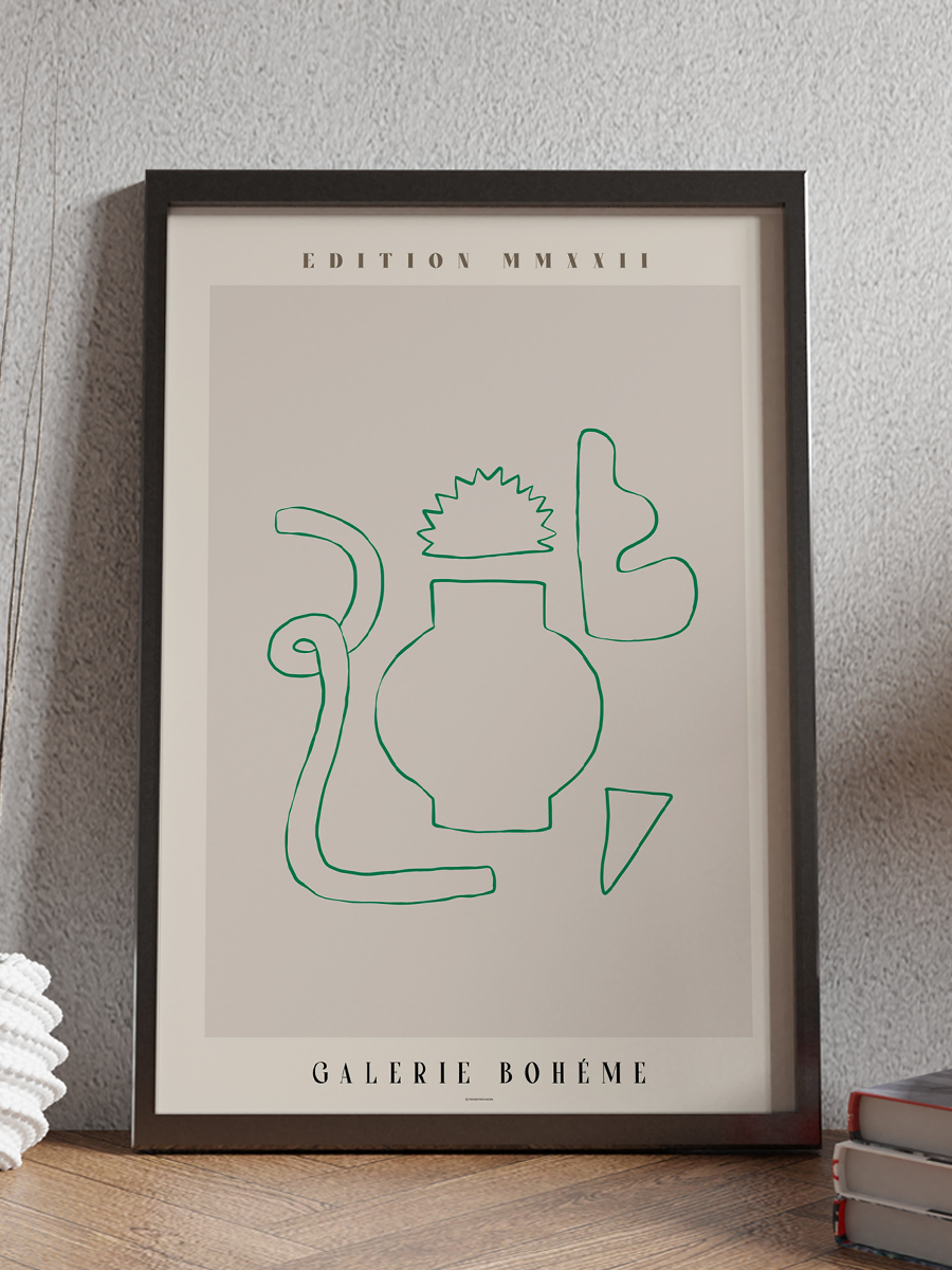 Bohem Çizgili Soyut Modern Poster Çerçevesiz Duvar Tablosu Sanatsal Poster