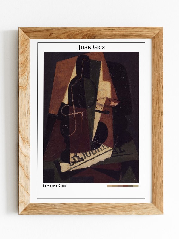 Juan Gris Bottle and Glass Poster