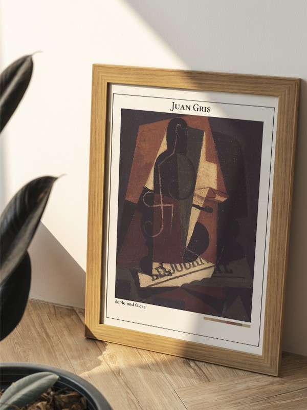 Juan Gris Bottle and Glass Poster