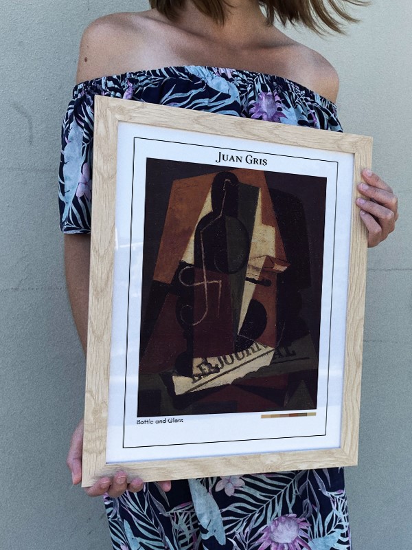 Juan Gris Bottle and Glass Poster