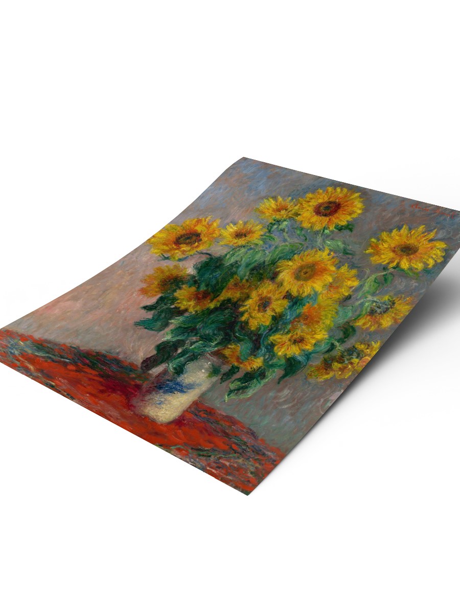 Bouquet of Sunflowers Tablo Sanatsal Ünlü Ressam Poster Çerçevesiz Yüksek Kalite Poster