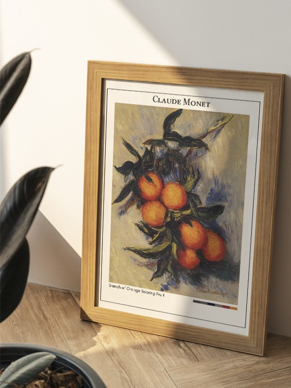 Claude Monet Branch of Orange Bearing Fruit Poster