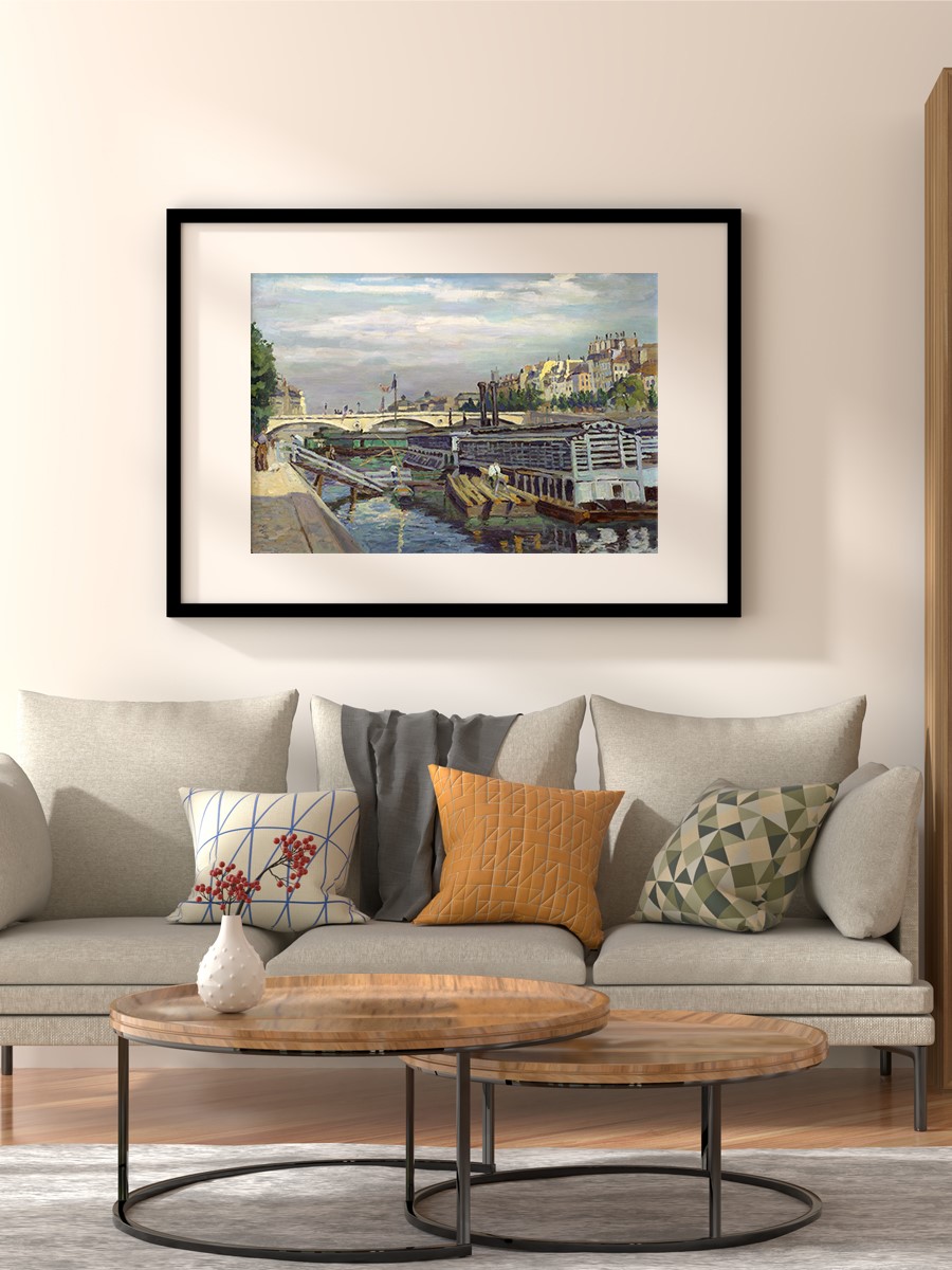 Bridge of Louis Philippe Tablo Sanatsal Ünlü Ressam Poster Çerçevesiz Yüksek Kalite Poster