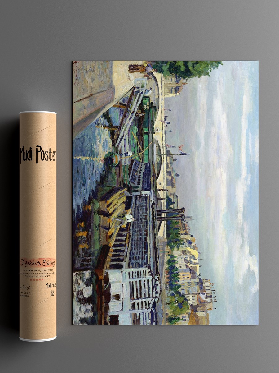 Bridge of Louis Philippe Tablo Sanatsal Ünlü Ressam Poster Çerçevesiz Yüksek Kalite Poster