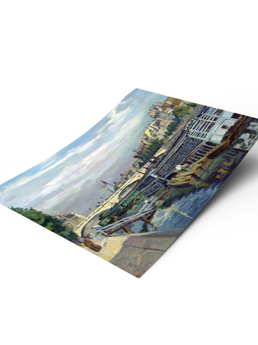 Bridge of Louis Philippe Tablo Sanatsal Ünlü Ressam Poster Çerçevesiz Yüksek Kalite Poster