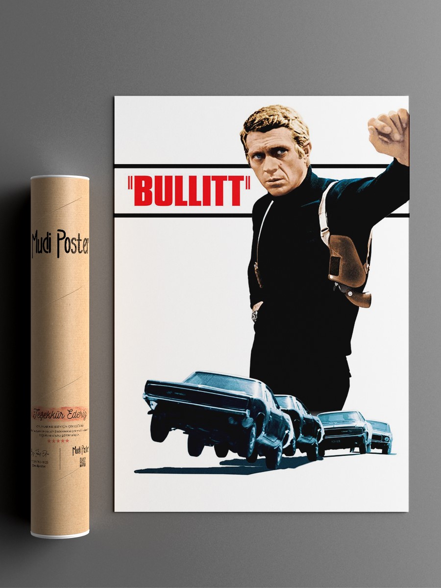 Bullitt Movie poster  Poster, Çerçevesiz Tv Film Poster