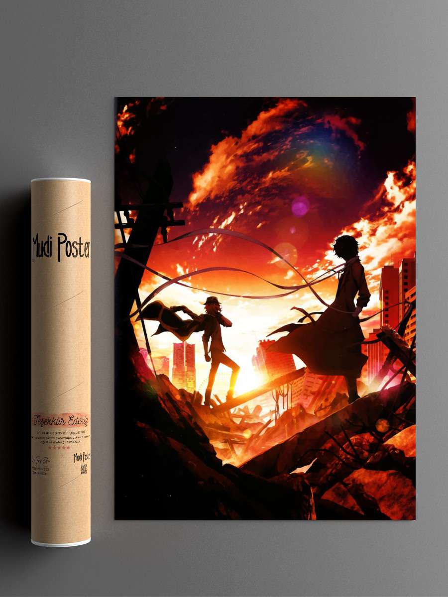 bungou stray dogs Anime Poster Çerçevesiz Yüksek Kalite Anime Duvar Poster