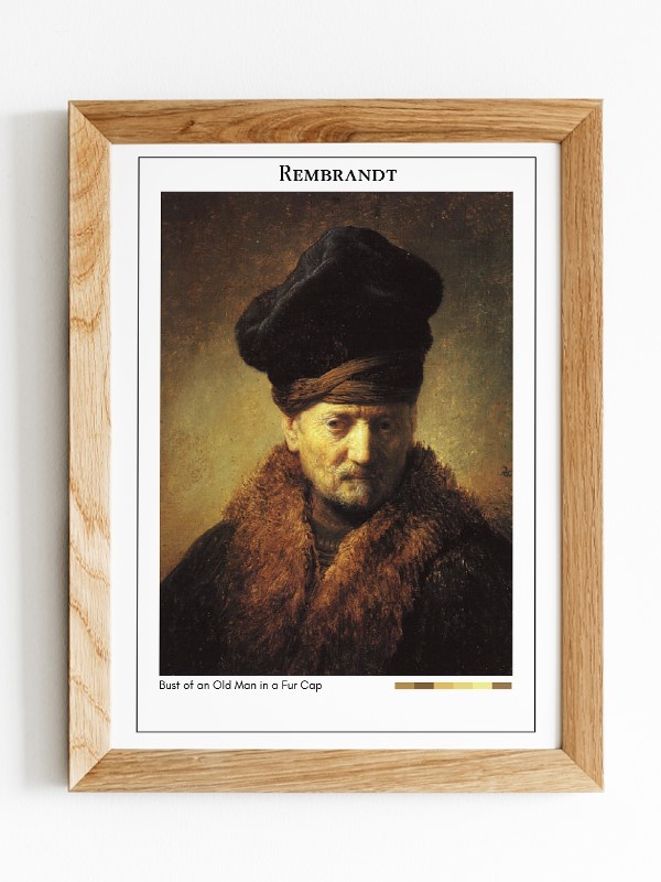 Rembrandt Bust of an Old Man in a Fur Cap Poster