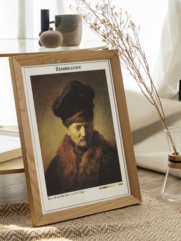 Rembrandt Bust of an Old Man in a Fur Cap Poster