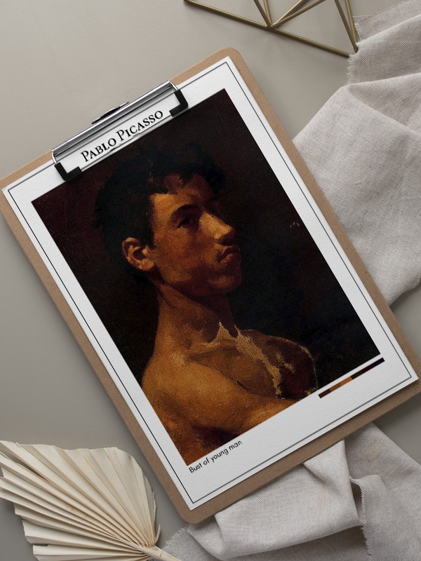 Pablo Picasso Bust of young man Poster