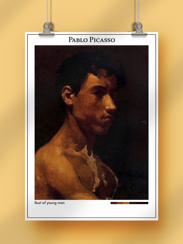Pablo Picasso Bust of young man Poster