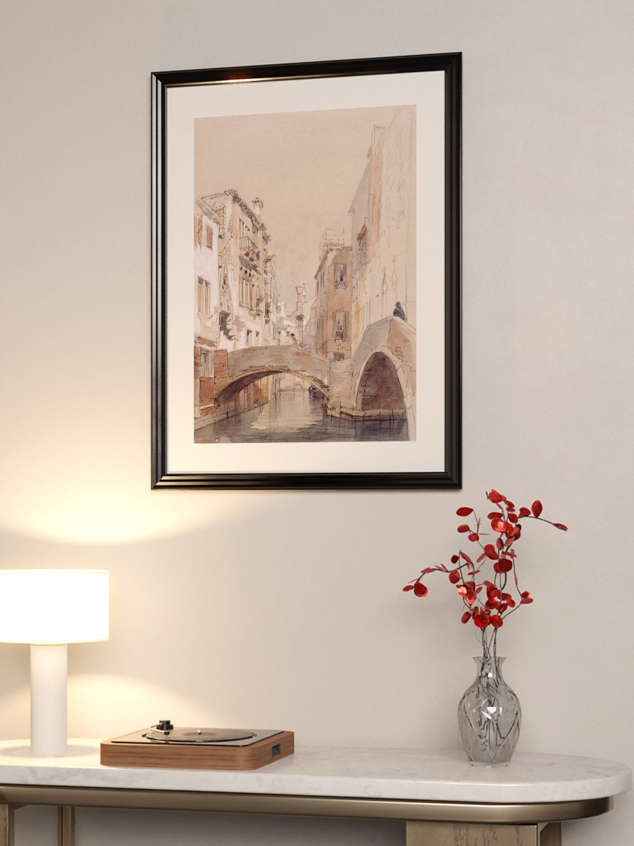 Canal in Venice Tablo Sanatsal Ünlü Ressam Poster Çerçevesiz Yüksek Kalite Poster