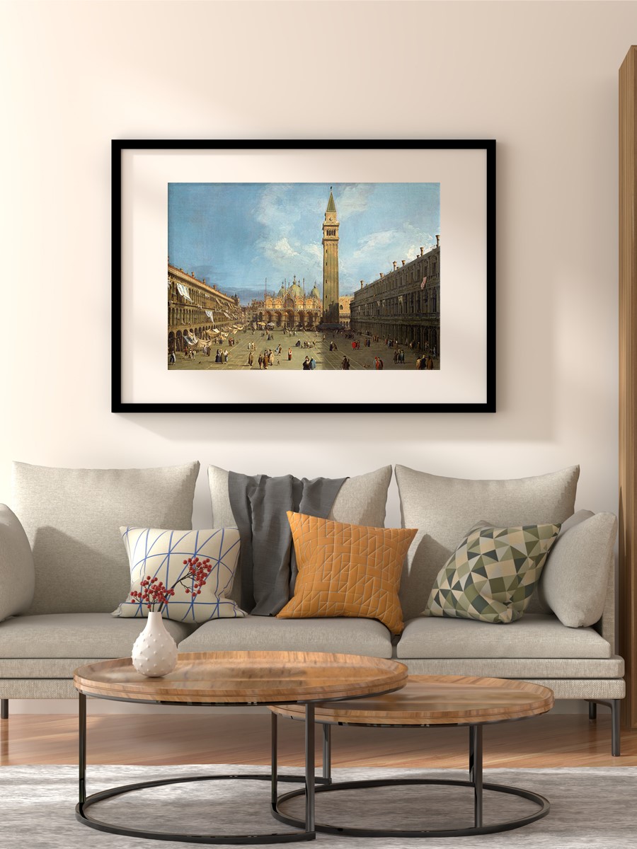 Canaletto Piazza San Marco Tablo Sanatsal Ünlü Ressam Poster Çerçevesiz Yüksek Kalite Poster