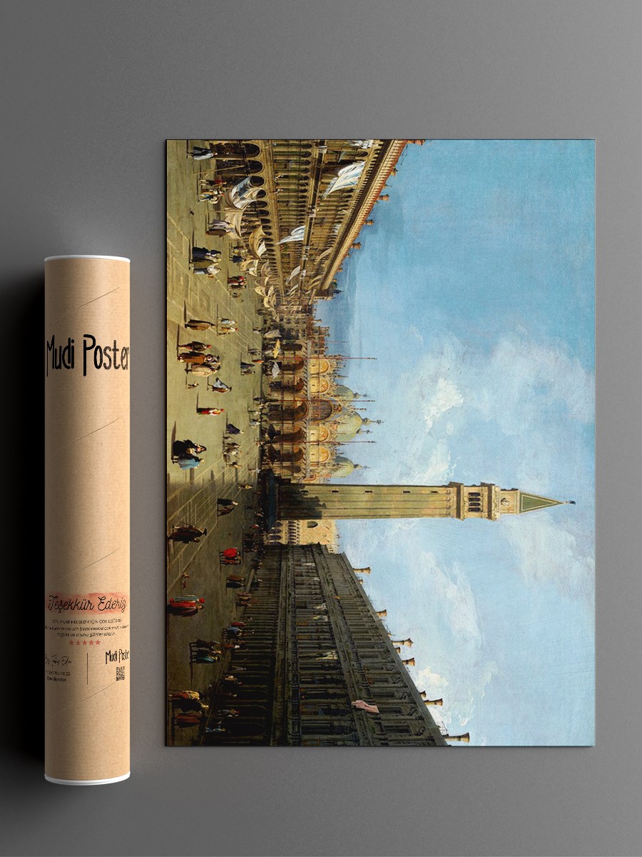 Canaletto Piazza San Marco Tablo Sanatsal Ünlü Ressam Poster Çerçevesiz Yüksek Kalite Poster