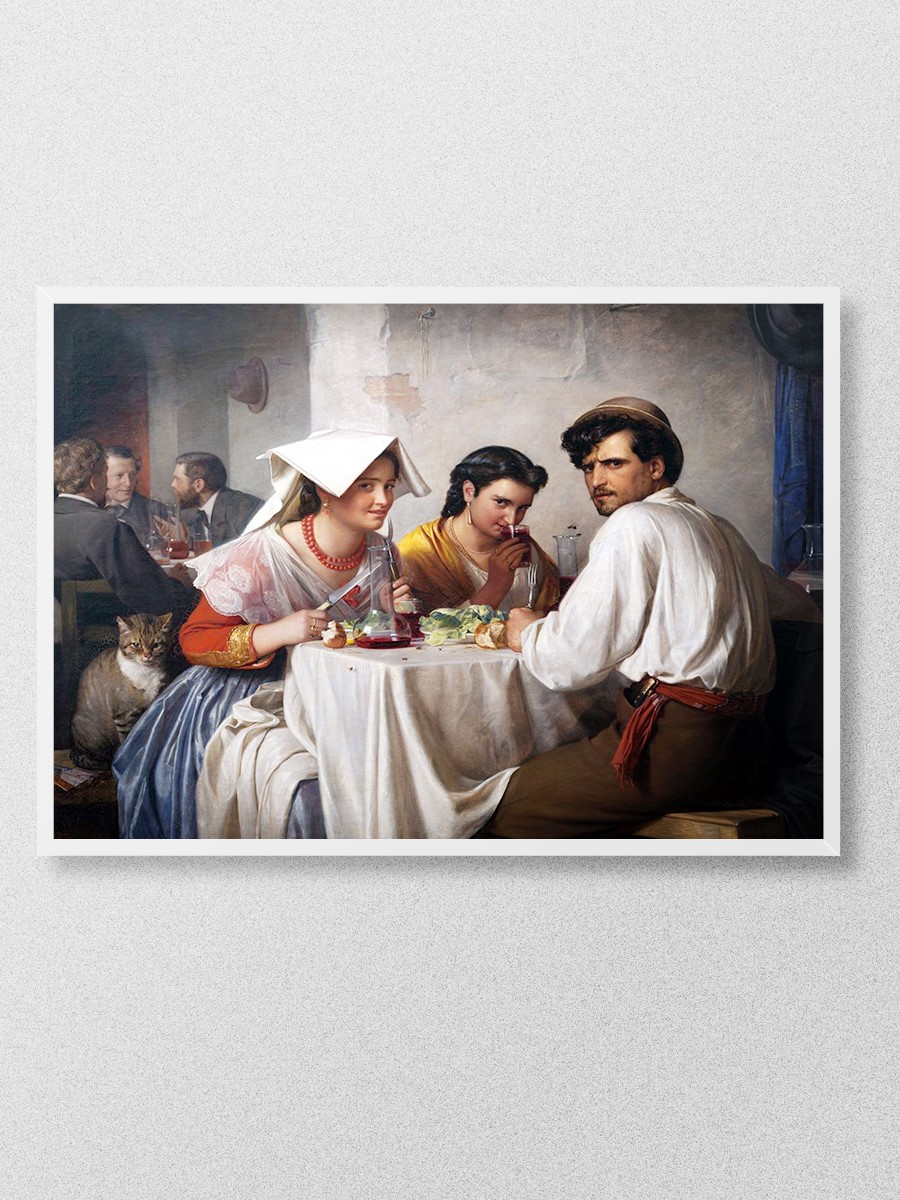 Carl Bloch Roman Osteria  Tablo Sanatsal Ünlü Ressam Poster Çerçevesiz Yüksek Kalite Poster