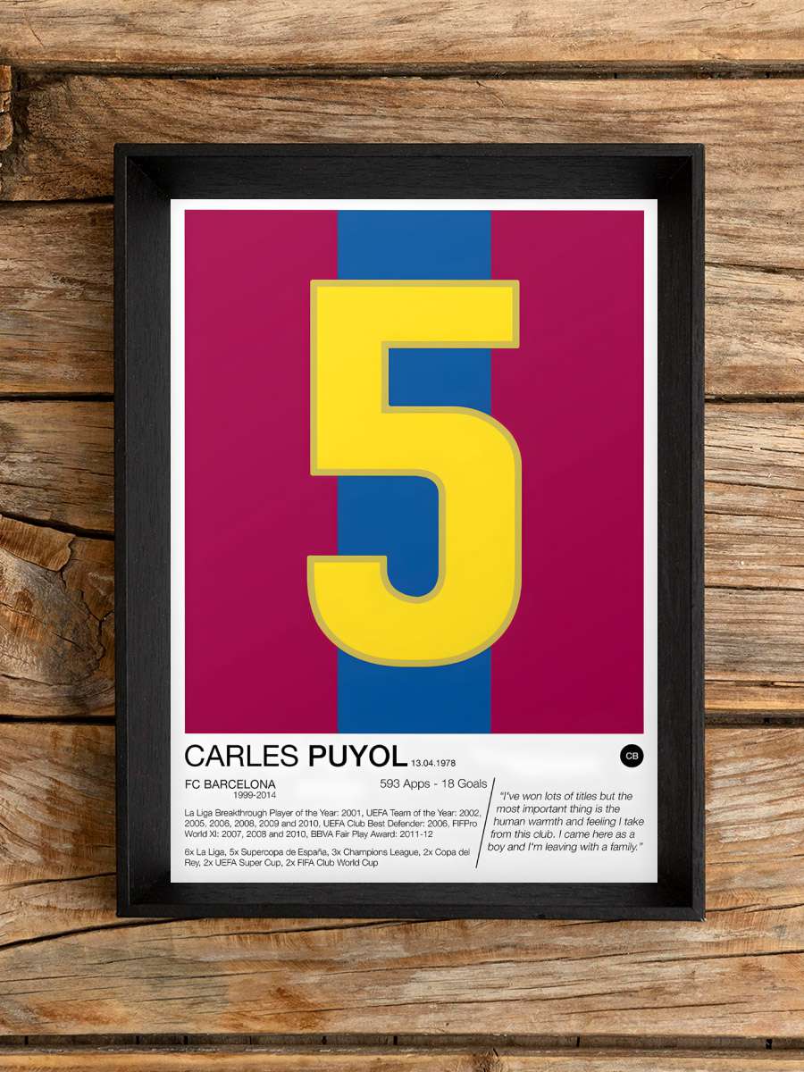 Carles Puyol Futbol Poster Çerçevesiz Yüksek Kalite Futbolcu Duvar Poster