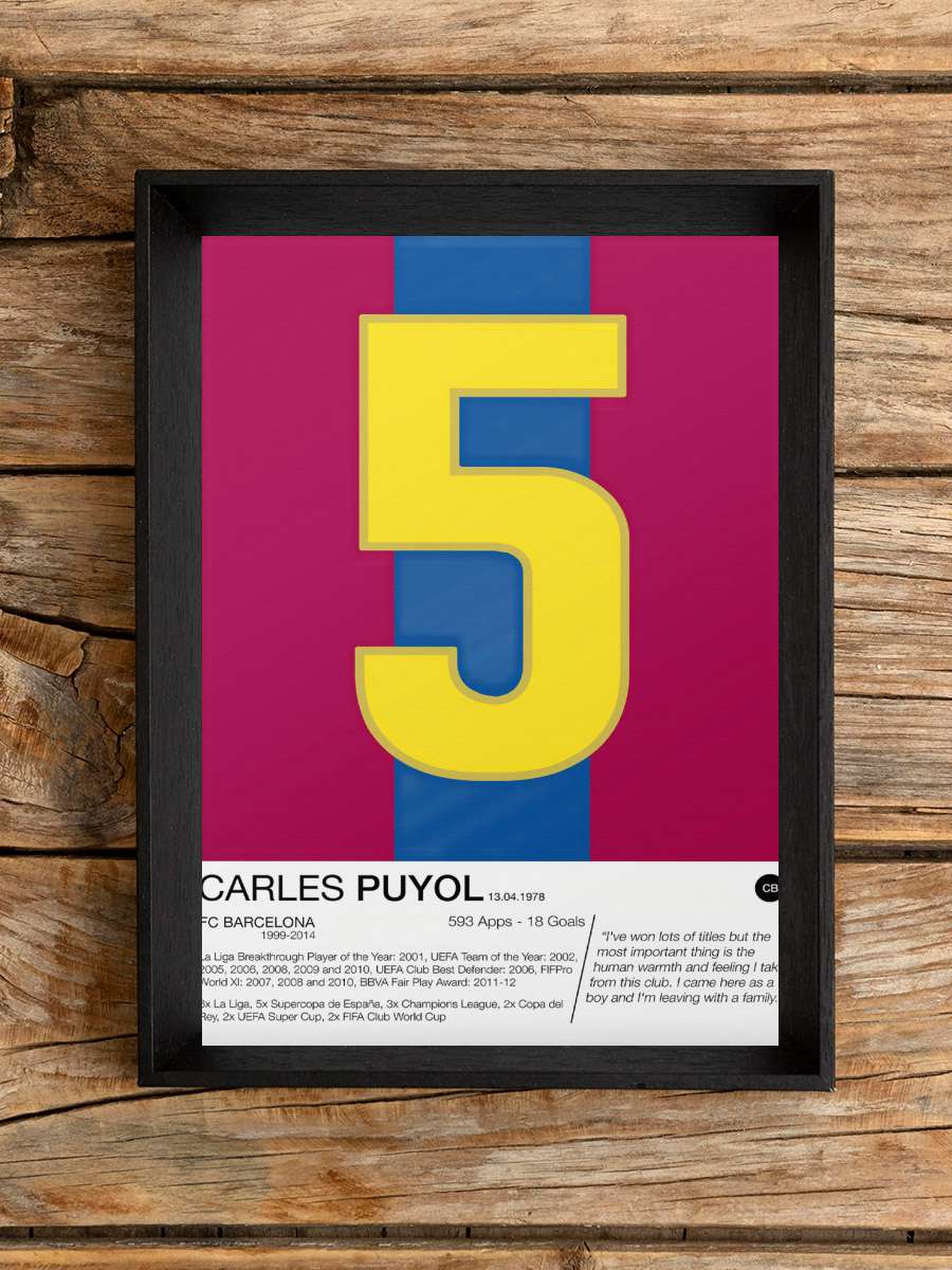Carles Puyol Futbol Poster Çerçevesiz Yüksek Kalite Futbolcu Duvar Poster