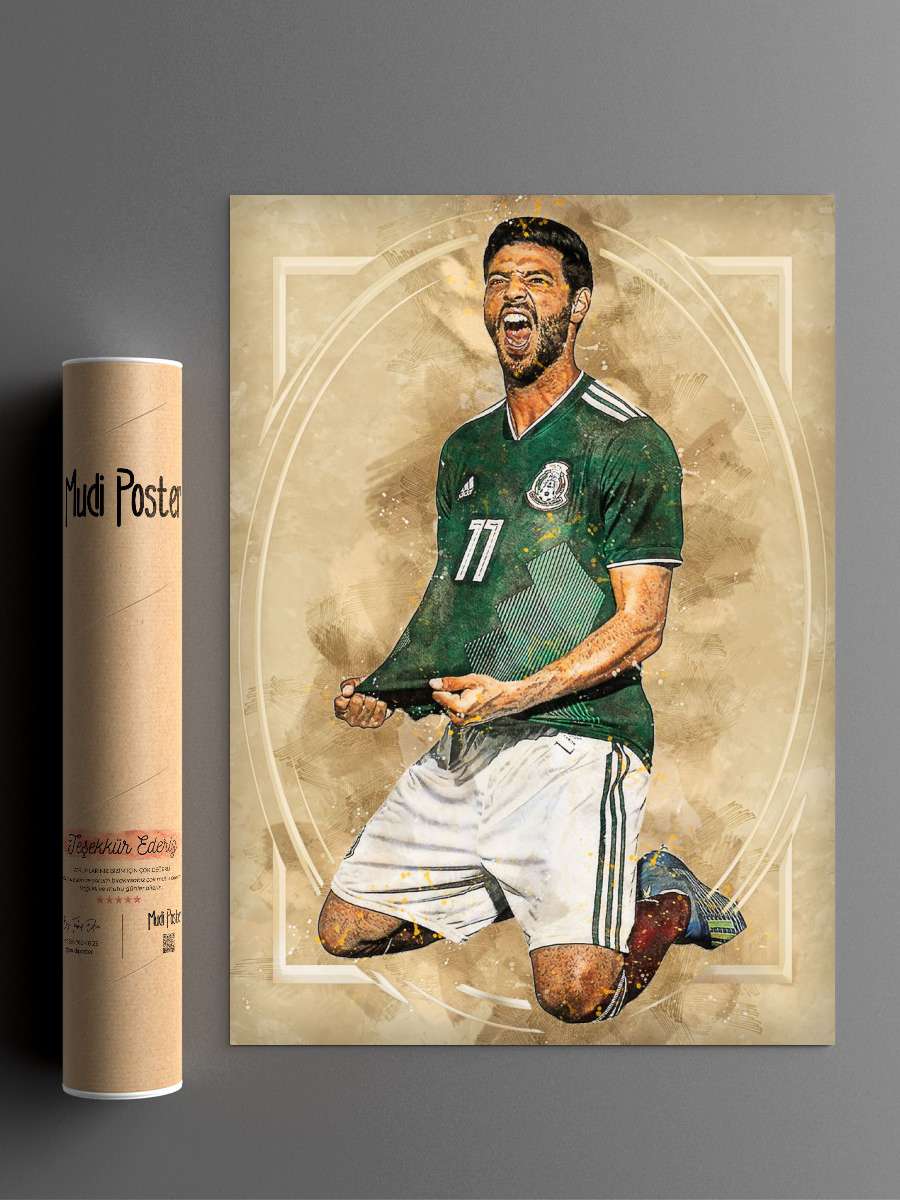 Carlos Vela Futbol Poster Çerçevesiz Yüksek Kalite Futbolcu Duvar Poster
