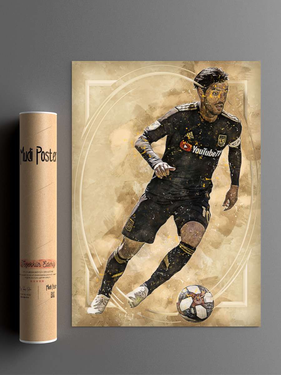 Carlos Vela Futbol Poster Çerçevesiz Yüksek Kalite Futbolcu Duvar Poster